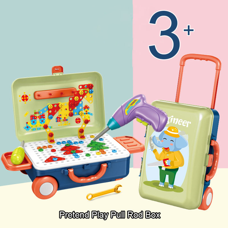 Pretend Play Realistic Creative Drill Tool Box