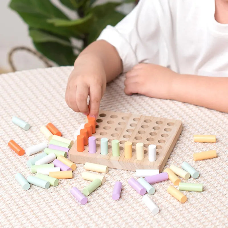 Wooden Montessori Counting Sticks Board