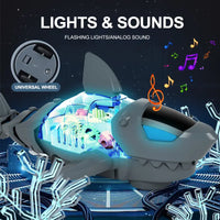 Thumbnail for Transparent Gear Robot Shark With Light & Music