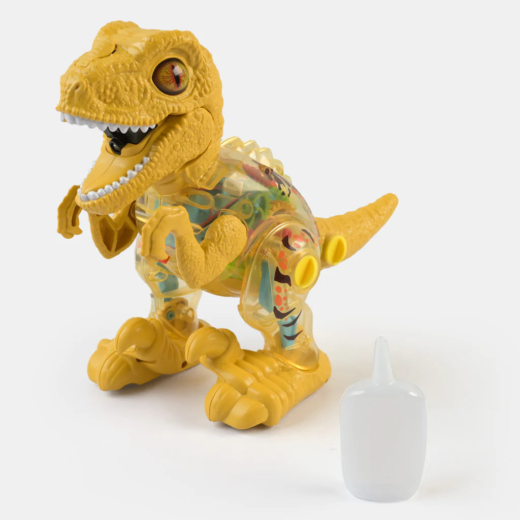 Mist Spraying Transparent Gear Dinosaur