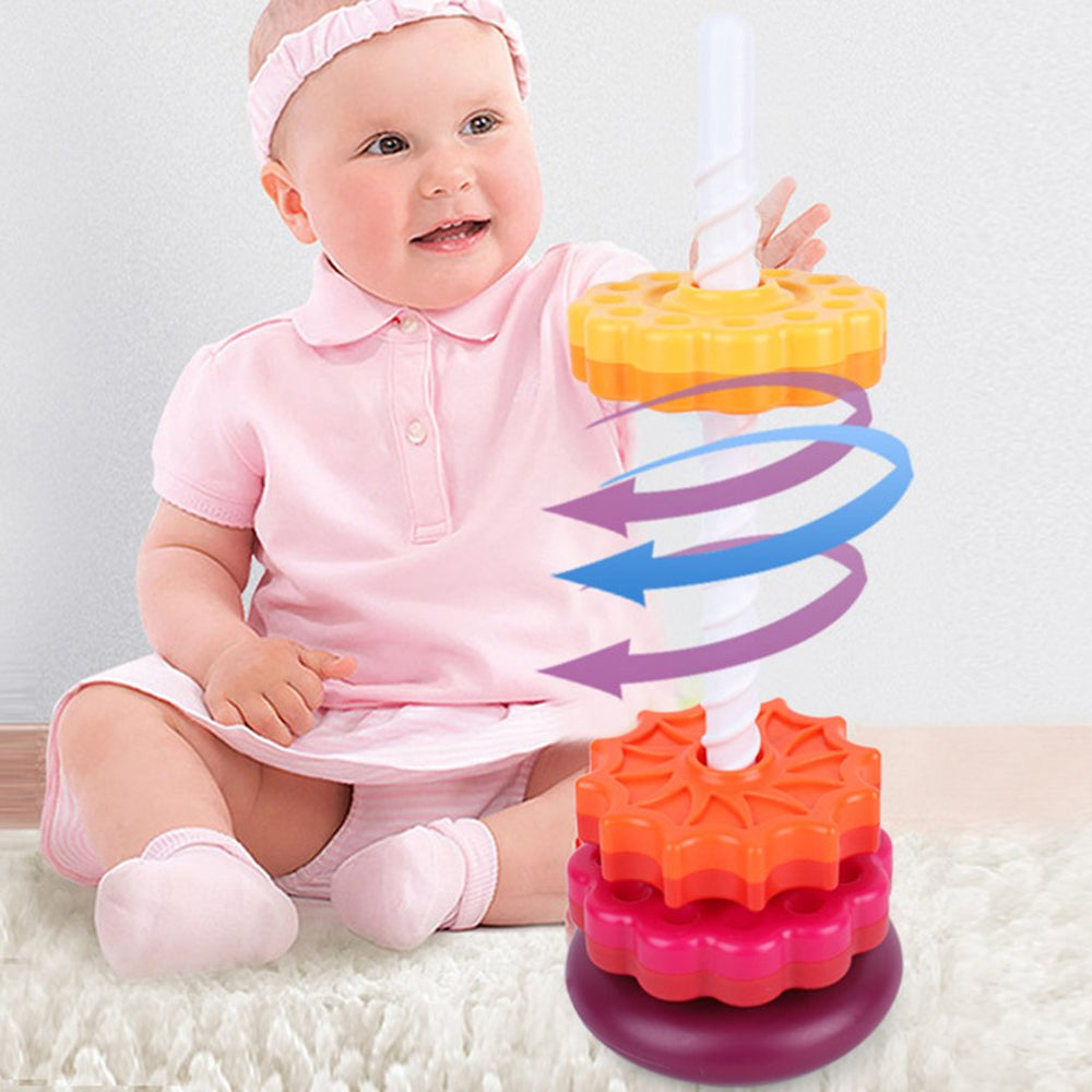 Rainbow Stacking Spinning Tower