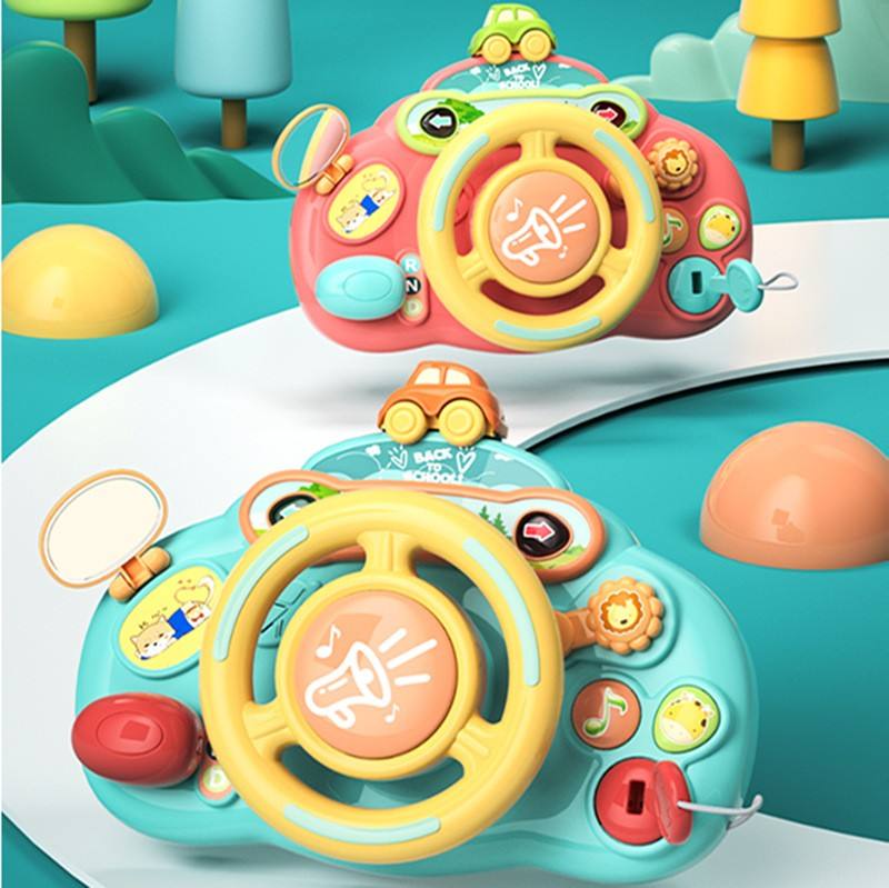 Multi-functional Toddlers Simulation Musical Steering Wheel
