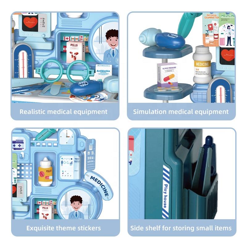 42Pcs Kids Pretend Medial Station Set