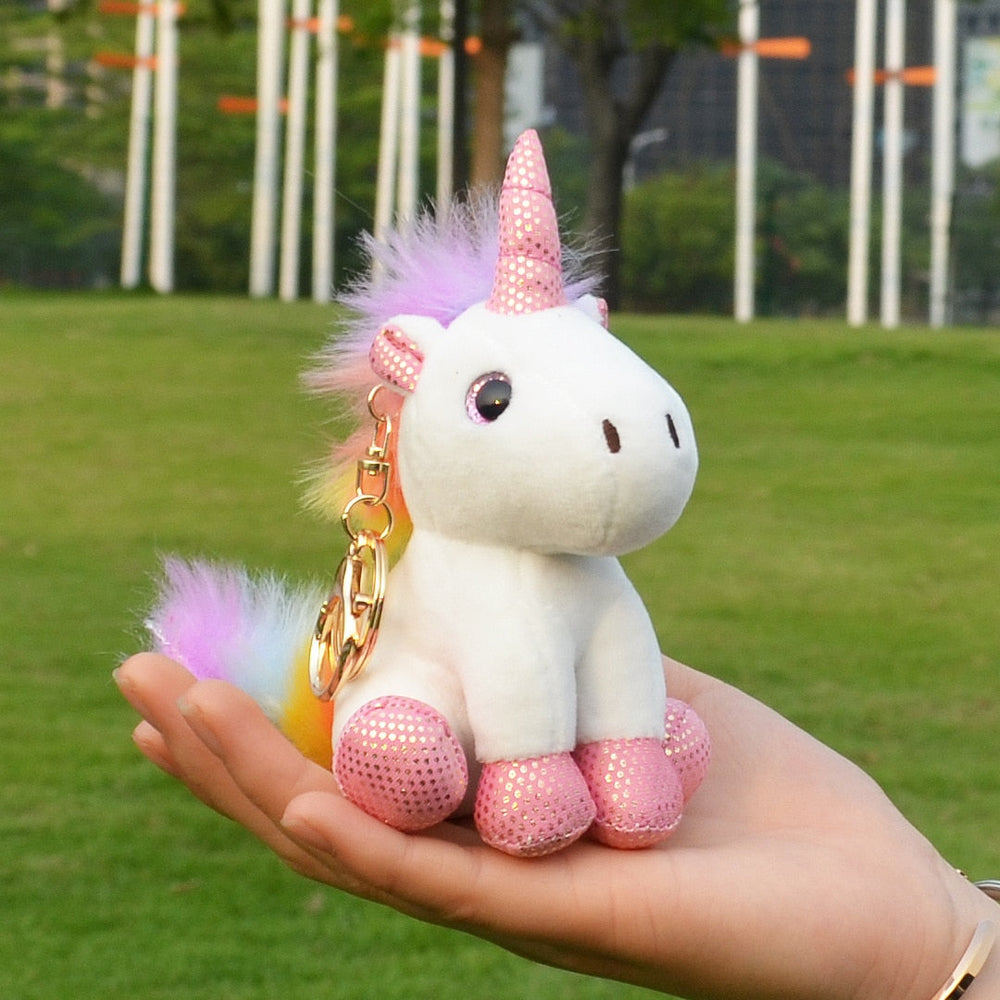 Cute Unicorn Stuffed Keychain - 1Pc