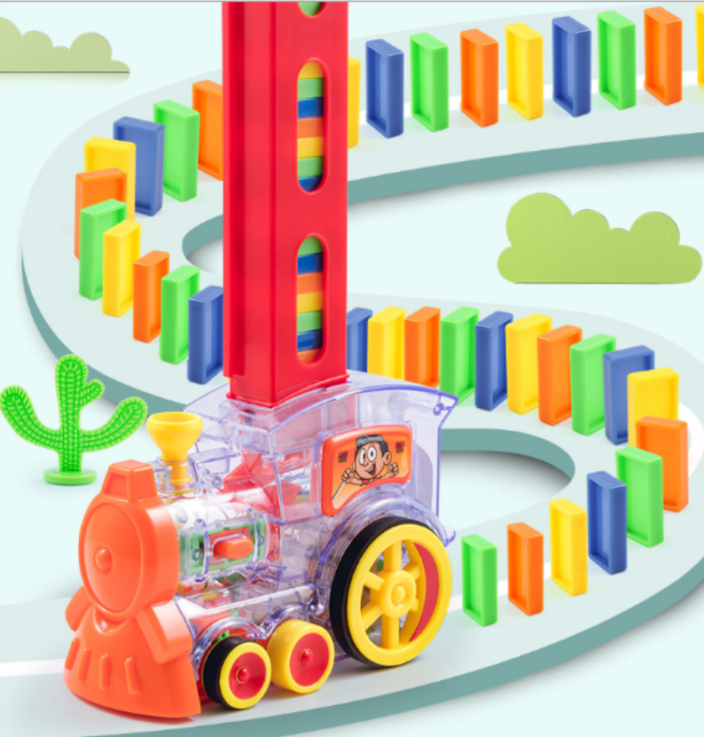 Domino Electric Train with 80 Pcs Domino