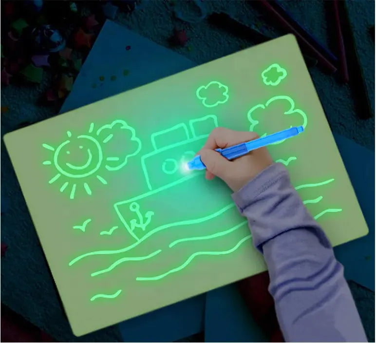 Draw With Lights Fun Painting Board With Nightlight Pen