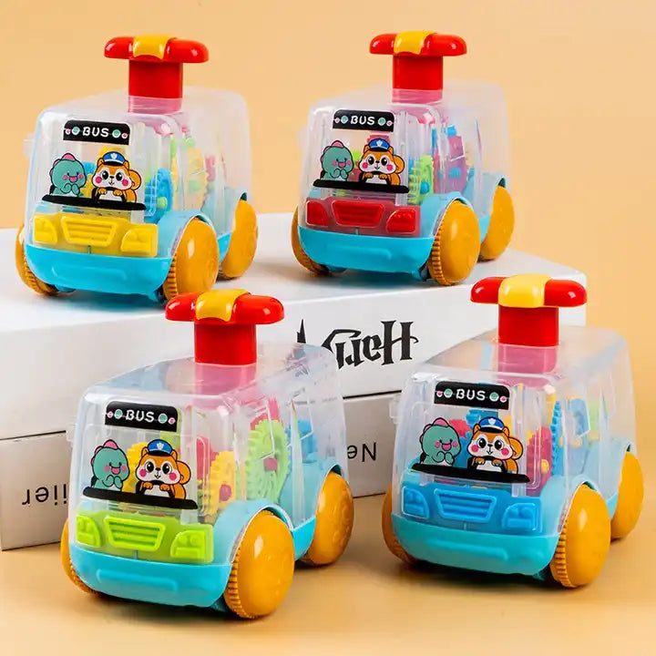 ABS Transparent Body Push & Go Gear Bus