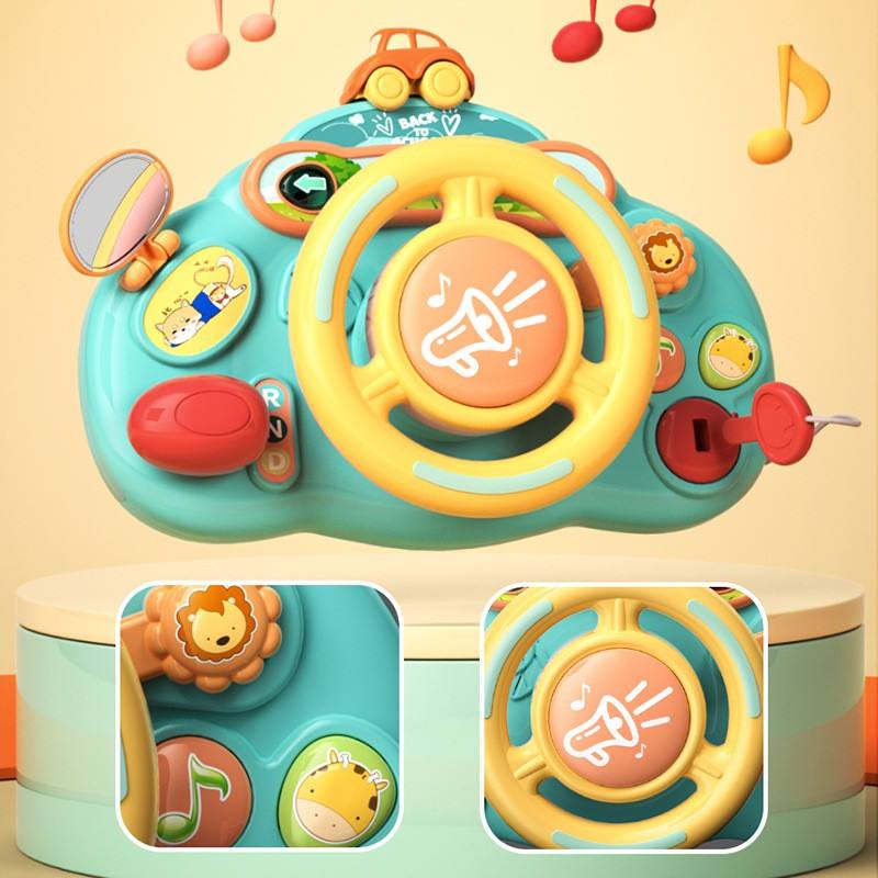 Multi-functional Toddlers Simulation Musical Steering Wheel