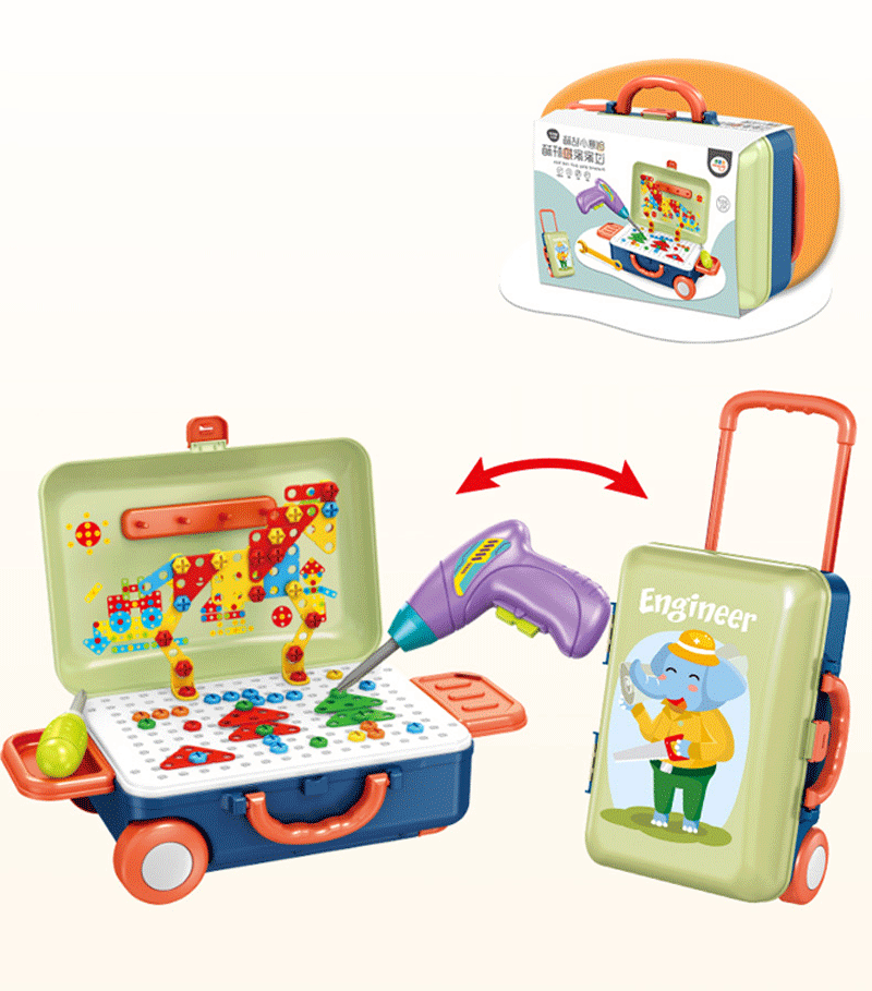 Pretend Play Realistic Creative Drill Tool Box