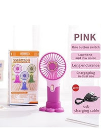 Rechargeable Handheld & Desktop Fan With Base