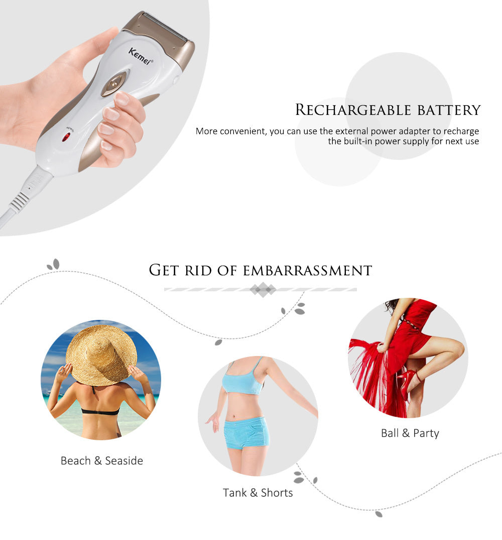 Kemei Rechargeable Hair Remover Shaver