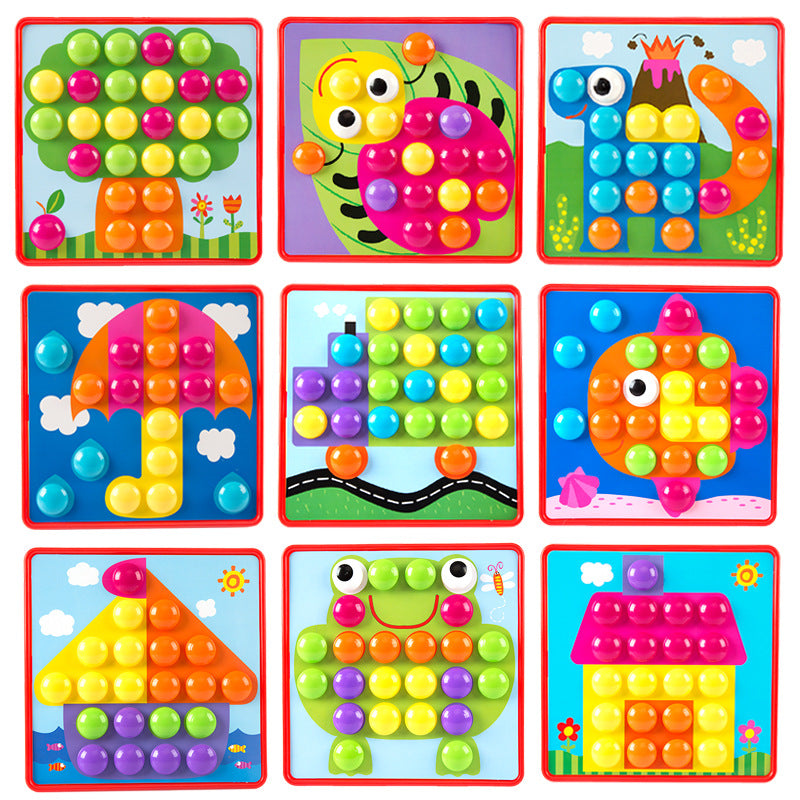 3D Puzzle Buttons Educational Toy
