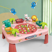 Electric Rotation Musical Zoo Fishing Game - Pink