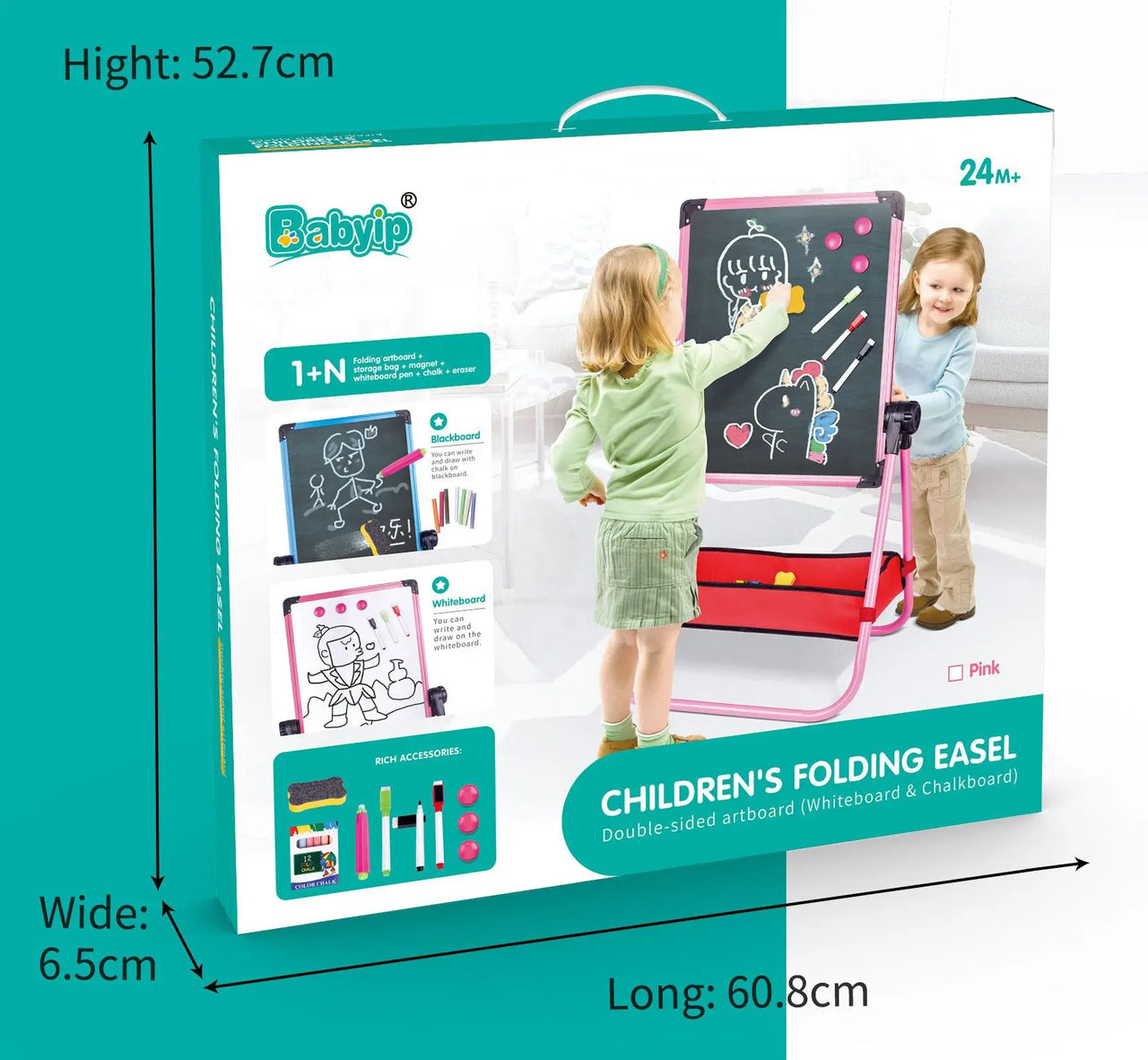 Children's Folding Easel Double-Sided Art Board