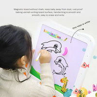 Kids 2in1 Drawing & Building Blocks Table With Stool