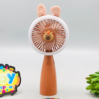 Rechargeable Handheld Cooling Fan With Light