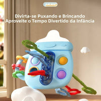 Baby Bottle Shaped Pull Rope & Teether Toy