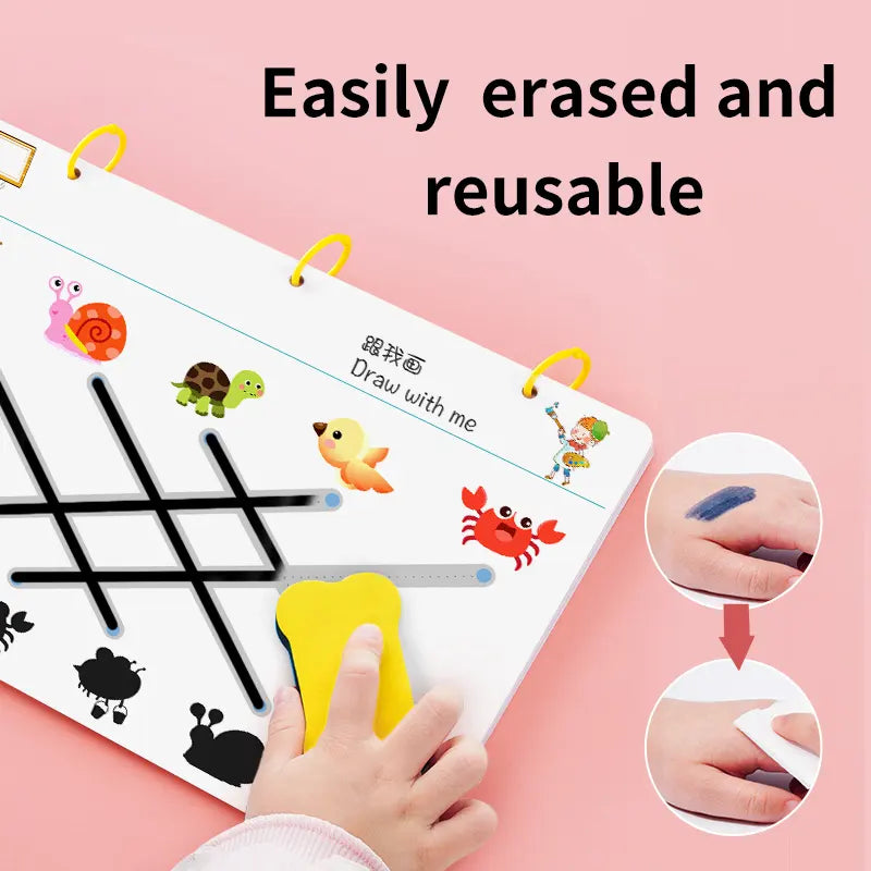 64Pcs Reusable Activity Tracing Book
