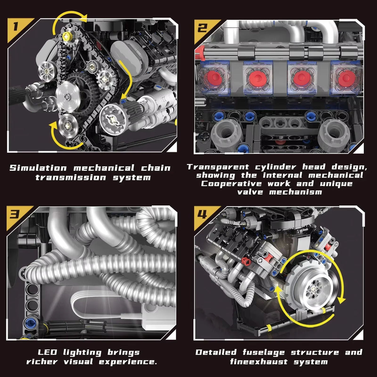 RC Engine Power Lego Bricks Model
