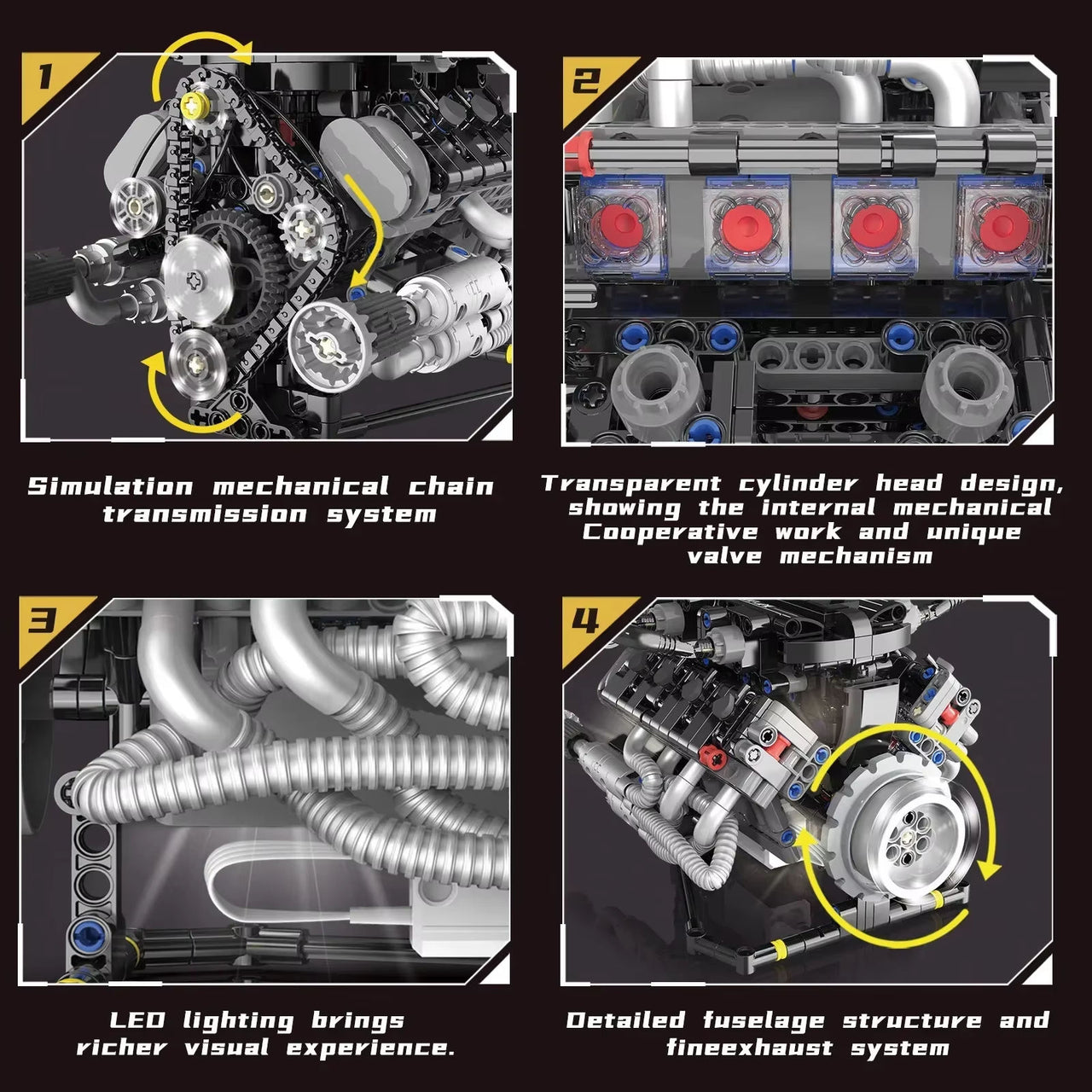 RC Engine Power Lego Bricks Model