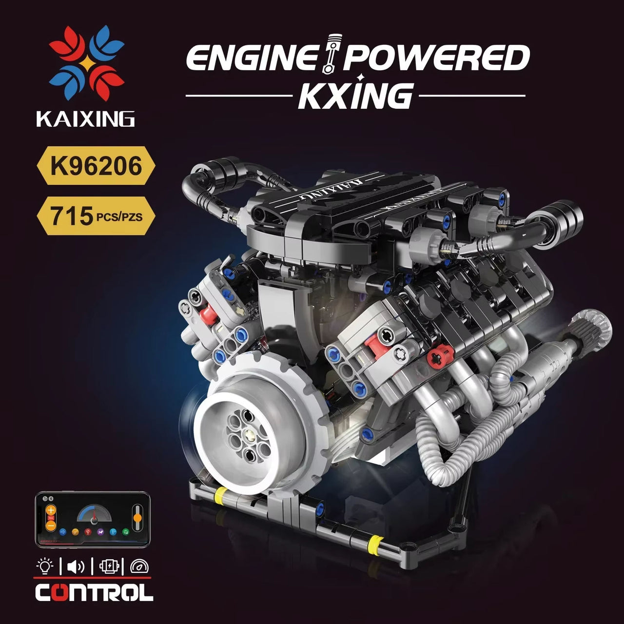 RC Engine Power Lego Bricks Model