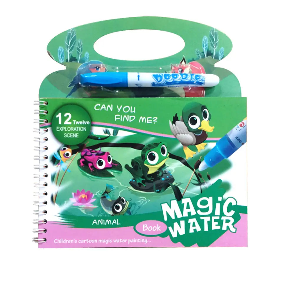 Magic Water Paint Book With Pen - Assortment