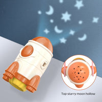 Kids Spaceship Pattern Painting Projection Table - Pink