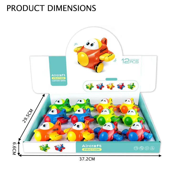 Friction Cartoon Aircraft Toy - 1Pc