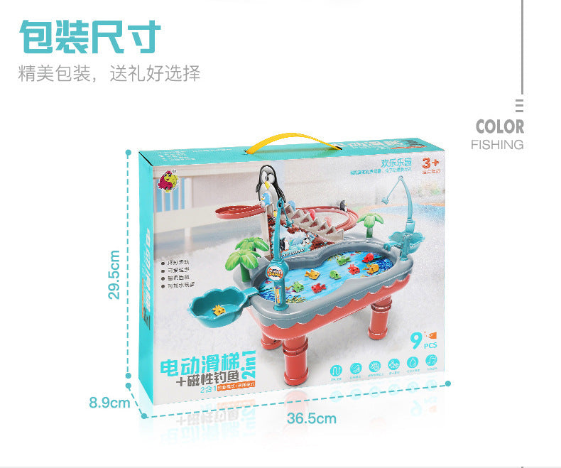 2 in 1 Penguin Slide & Fishing Game Set