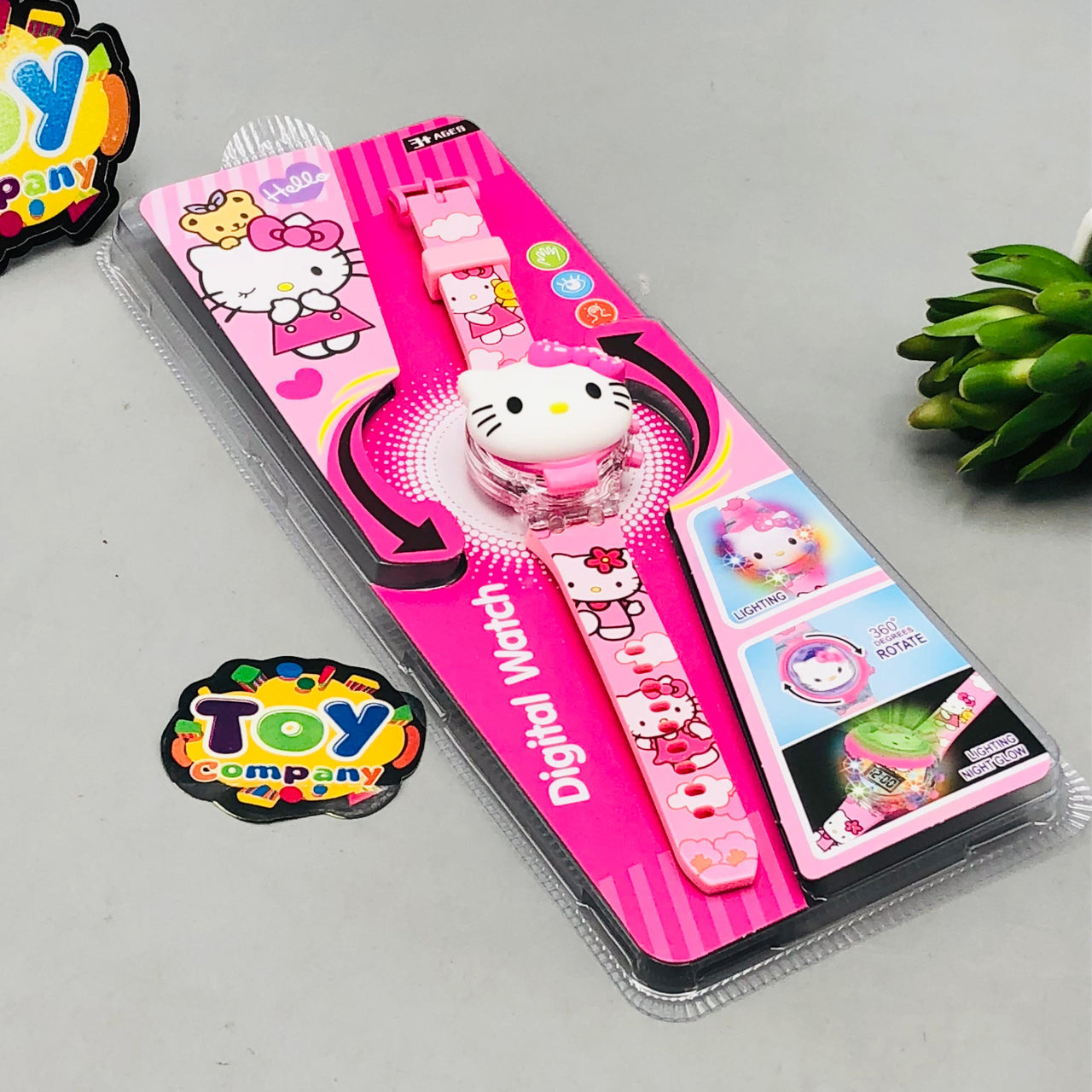 Hello Kitty Theme Kids Digital Watch With Lights