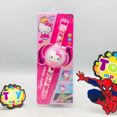Hello Kitty Theme Kids Digital Watch With Lights