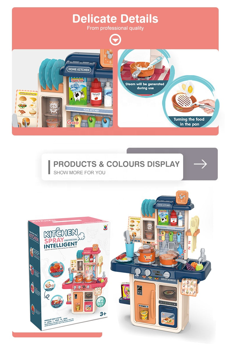 Pretend Play Simulation Kitchen Set 42pcs