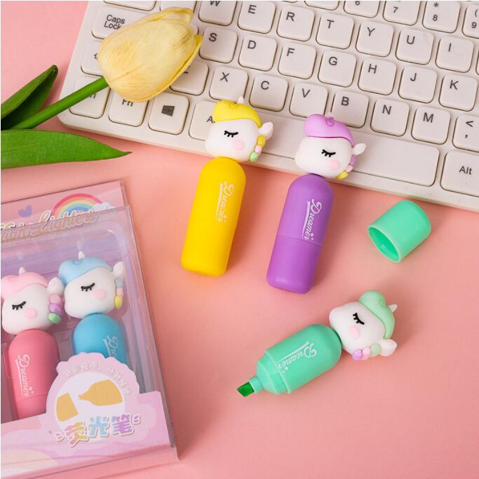 6Pcs Unicorn Themed Colorful Highlighter