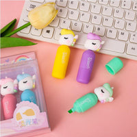 6Pcs Unicorn Themed Colorful Highlighter