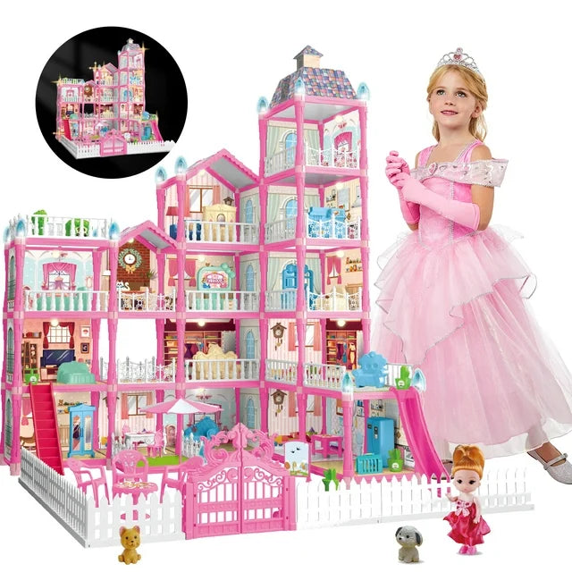 374Pcs L.O.L Villa Doll House Play Set