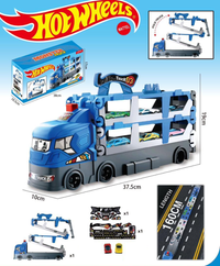 Hot Wheel Car Carrying Foldable Monster Truck - 2Pcs Cars