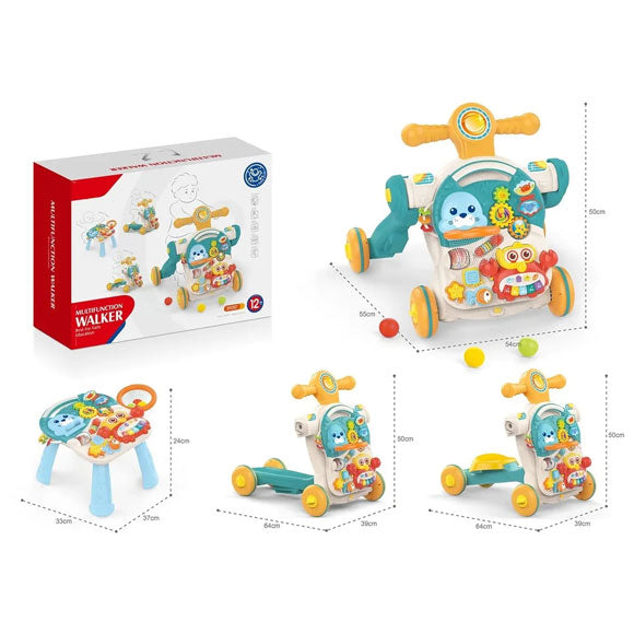 4in1 Multi-functional Baby Musical Walker - Green
