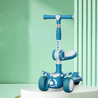 2in1 Kids Light & Sound Push Scooter - Sky Blue