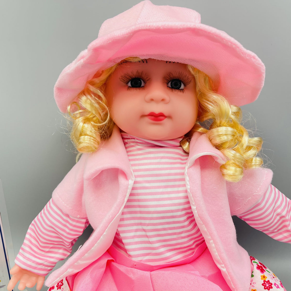 Stuffed Musical Doll - Light Pink