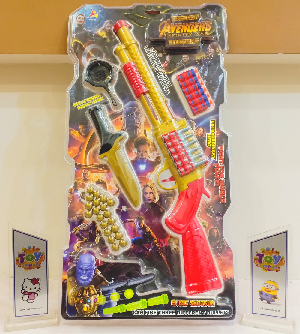 AVENGERS S1897 Shotgun Toy with 3 in 1 Bullet