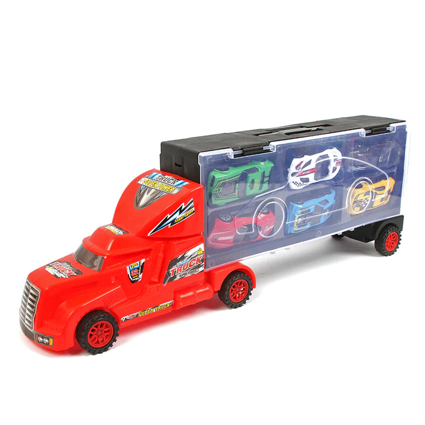 Hot Wheels Diecast Car Carrying Trailer Truck