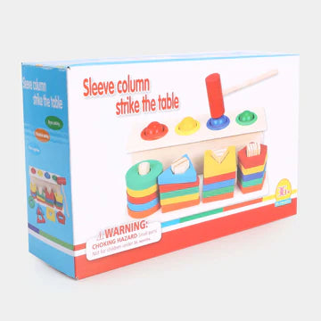 Wooden 2in1 Shape Sorter & Pounding Game