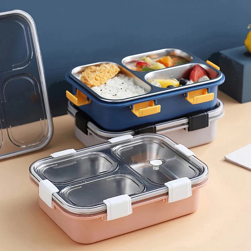 Stainless Steel Lunch Box With Spoon & Chopsticks
