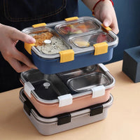 Stainless Steel Lunch Box With Spoon & Chopsticks