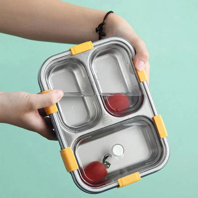 Stainless Steel Lunch Box With Spoon & Chopsticks