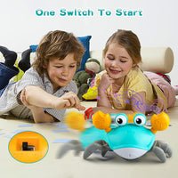 Electric Induction Crawling Musical Crab With Lights