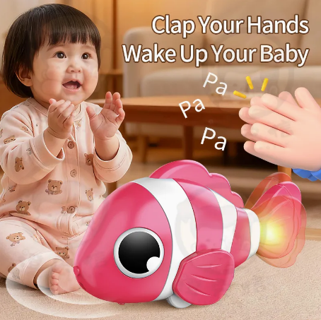 Electric Induction Swinging Musical Clown Fish With Lights