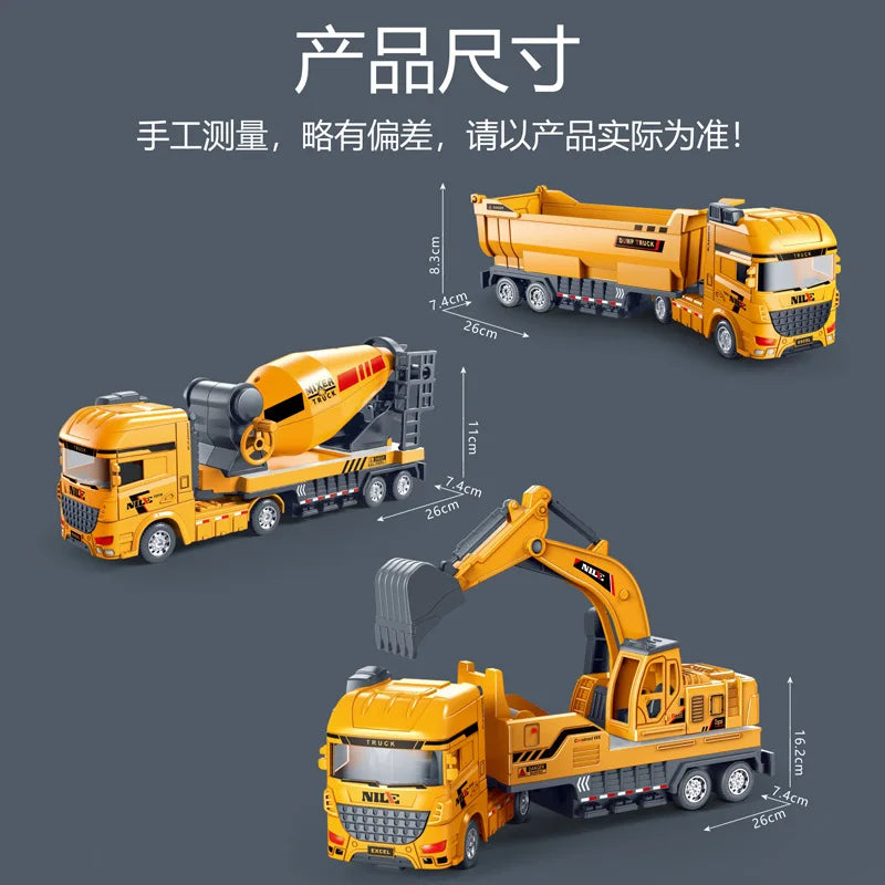 1Pc Friction Movable Engineering Truck - Assortment