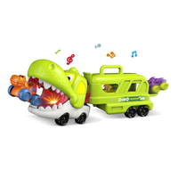 Kids Inertial Dinosaur Truck With Light & Sound - 2Pcs Cars