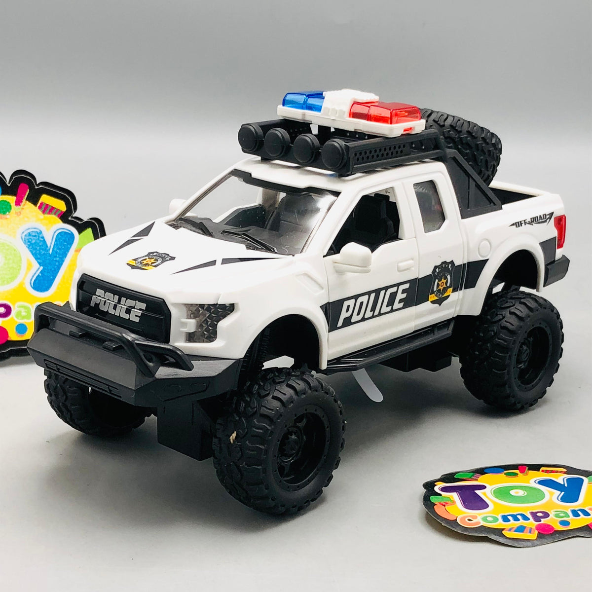 1Pc ABS Inertial Police Ford Raptor Model With Light & Sound